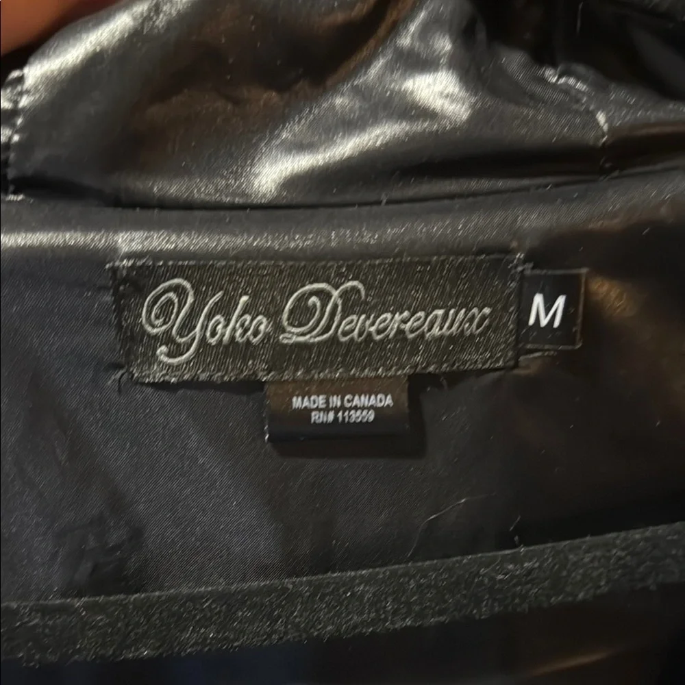 192. Classic‎ Black Double-Breasted Pea Coat (M)